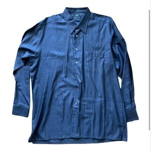 Cifonelli, men’s purple/gray button down shirt, size XL